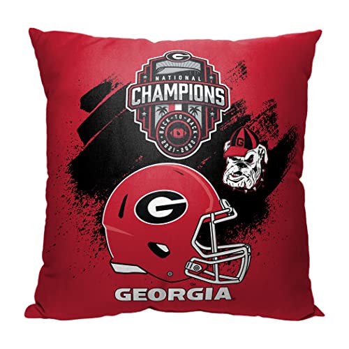 Northwest The Company NCAA Georgia Bulldogs 2022 National Football Champions Pillow, 18" x 18", Achieve